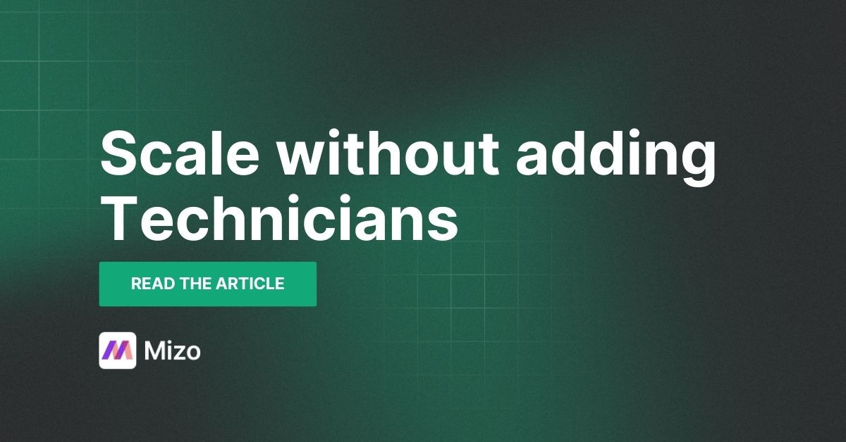 Featured image for "How to Scale an MSP Without Hiring More Technicians" - MSP automation and AI agent insights from Mizo service desk experts