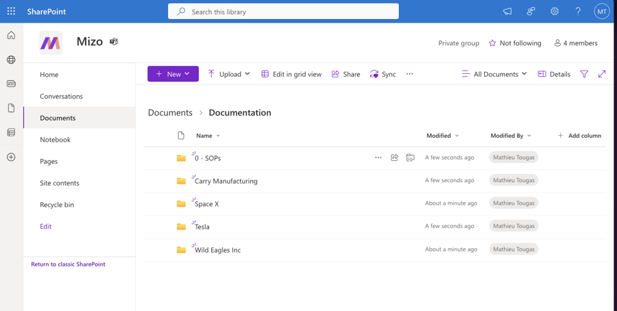 Mizo AI agent seamlessly integrated with Integrate Mizo's AI Agent with SharePoint PSA dashboard for automated ticket triage, intelligent dispatch, and MSP service desk optimization