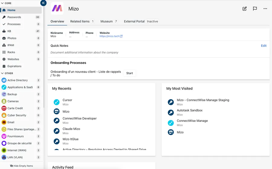 Mizo AI agent seamlessly integrated with AI Agent for Hudu Documentation PSA dashboard for automated ticket triage, intelligent dispatch, and MSP service desk optimization